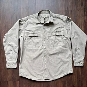 Cabela’s Utility Casual Button Up Shirt Long Sleeve Outdoor Fishing Men’s Size L